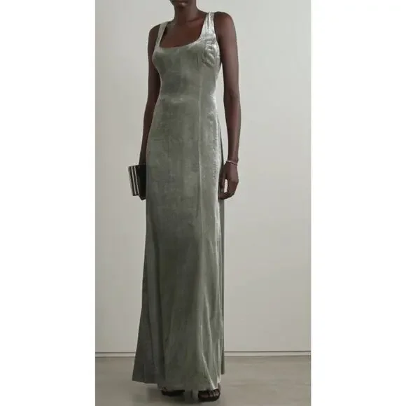 Ralph Lauren Collection Purple Label Velvet Ball Gown Evening Dress Metallic $5K